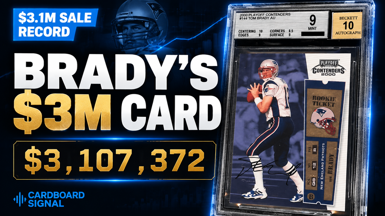 Tom Brady's $3.1 million 2000 Playoff Contenders autograph rookie card