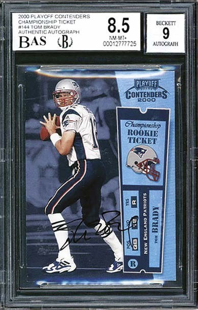 2000 Playoff Contenders Championship Rookie Ticket Auto Tom Brady, serial 99 of 100